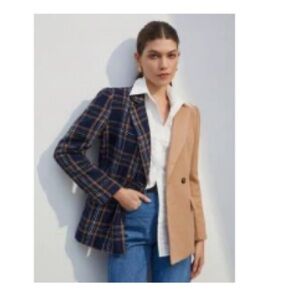 SHEIN Blazer Two Tone